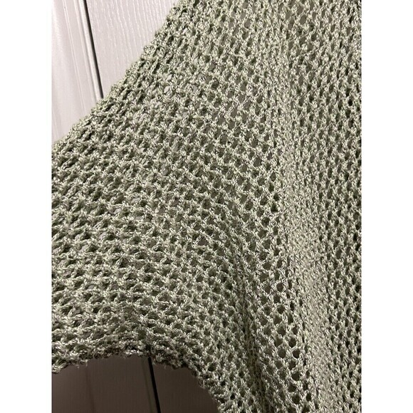 Ecote Open Knit Sweater Cardigan Duster Women’s Small Green Boho grandma coastal - Picture 12 of 16